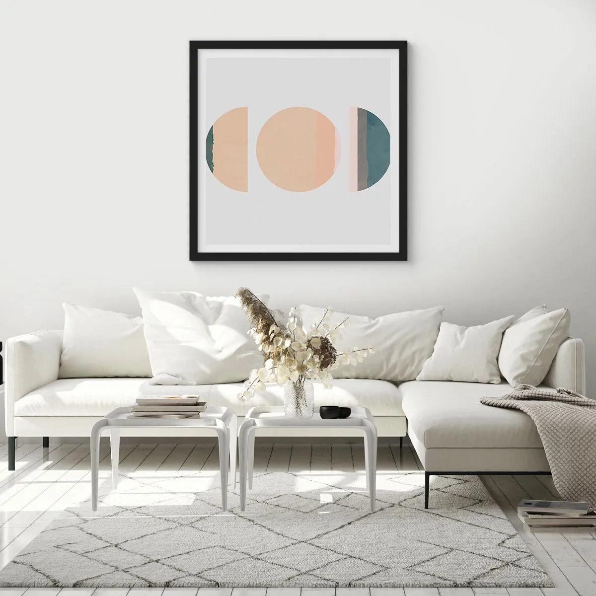Poster în ramă neagră - Roată cu roată - 30x30 cm