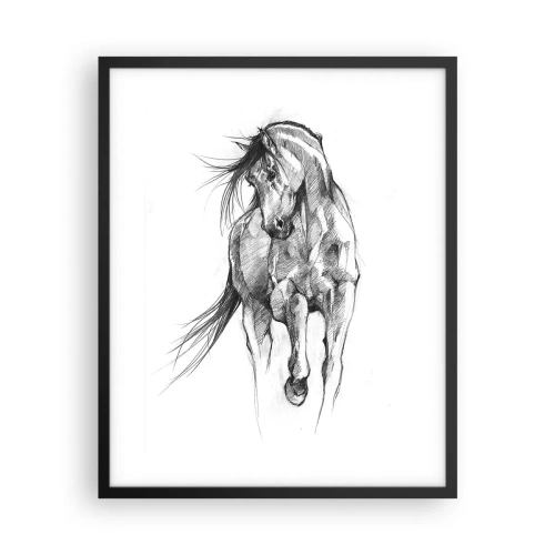 Poster în ramă neagră - Într-un trap grațios - 40x50 cm