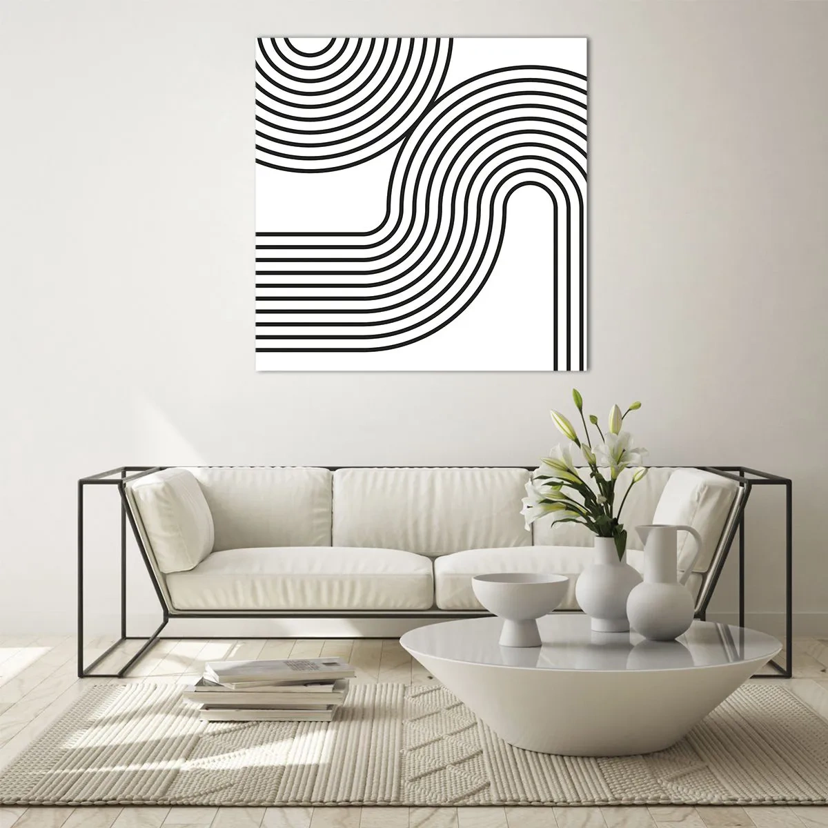 Tablou pe sticlă - Pe o curbă - 30x30 cm