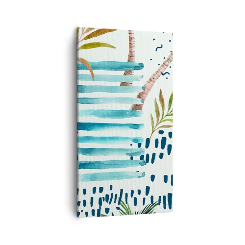 Tablou pe pânză - Vacanță sub palmieri - 45x80 cm