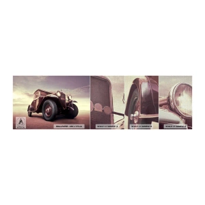 Mostră tapet Premium Canvas - Să ne întoarcem la vremurile de odinioară... - Automobile, Mașină retro, Epocă - 100x30 cm