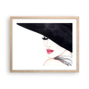 Poster în ramă de stejar deschis - Eleganță și senzualitate - 50x40 cm