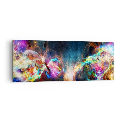 Tablou pe pânză - Cu bucurie împotriva întunericului - 140x50 cm