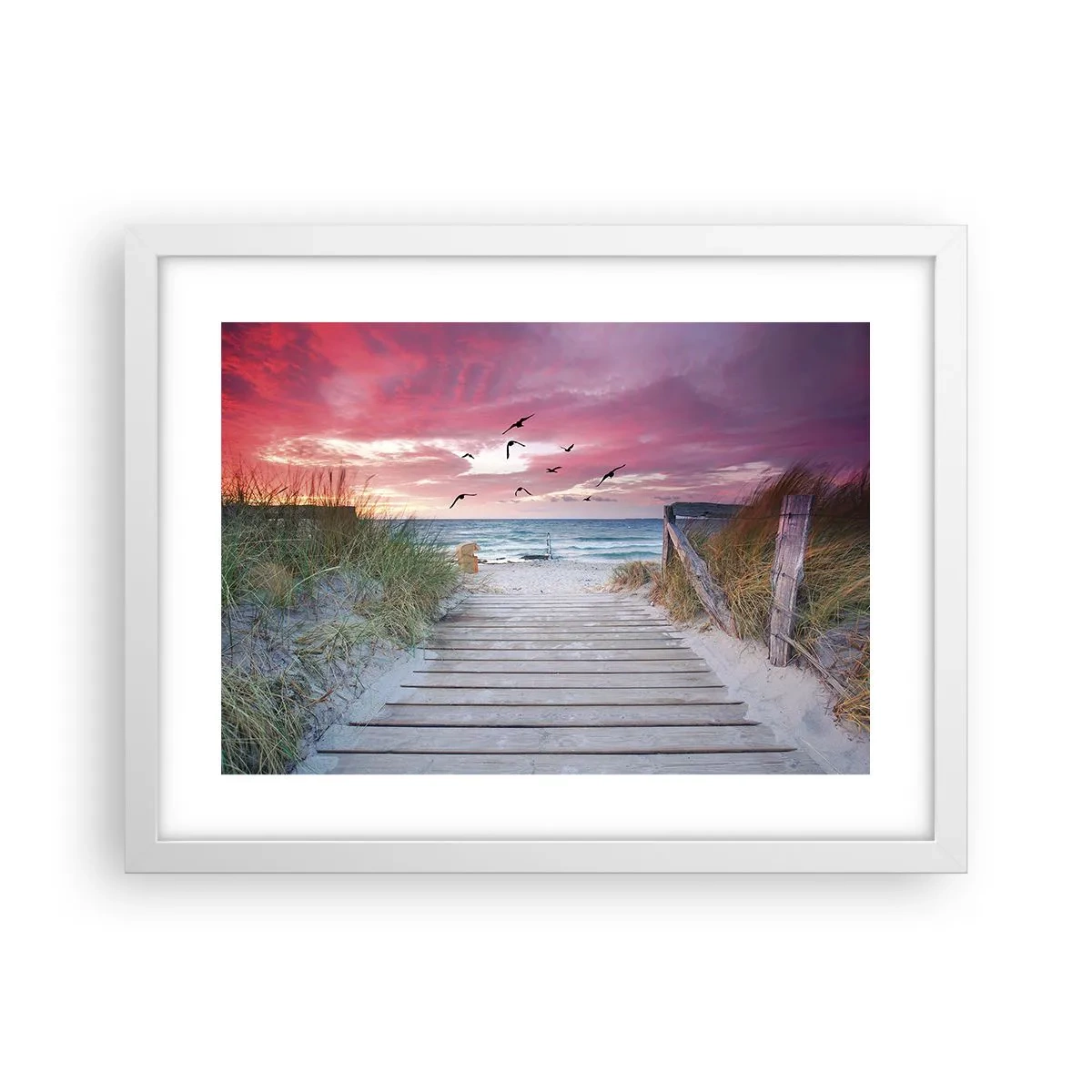 Poster în ramă albă - Impresie baltică - 40x30 cm