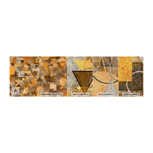 Mostră tapet Premium Canvas - Lumea băgată în formă - Abstracția, Bucată, Model modern - 100x30 cm