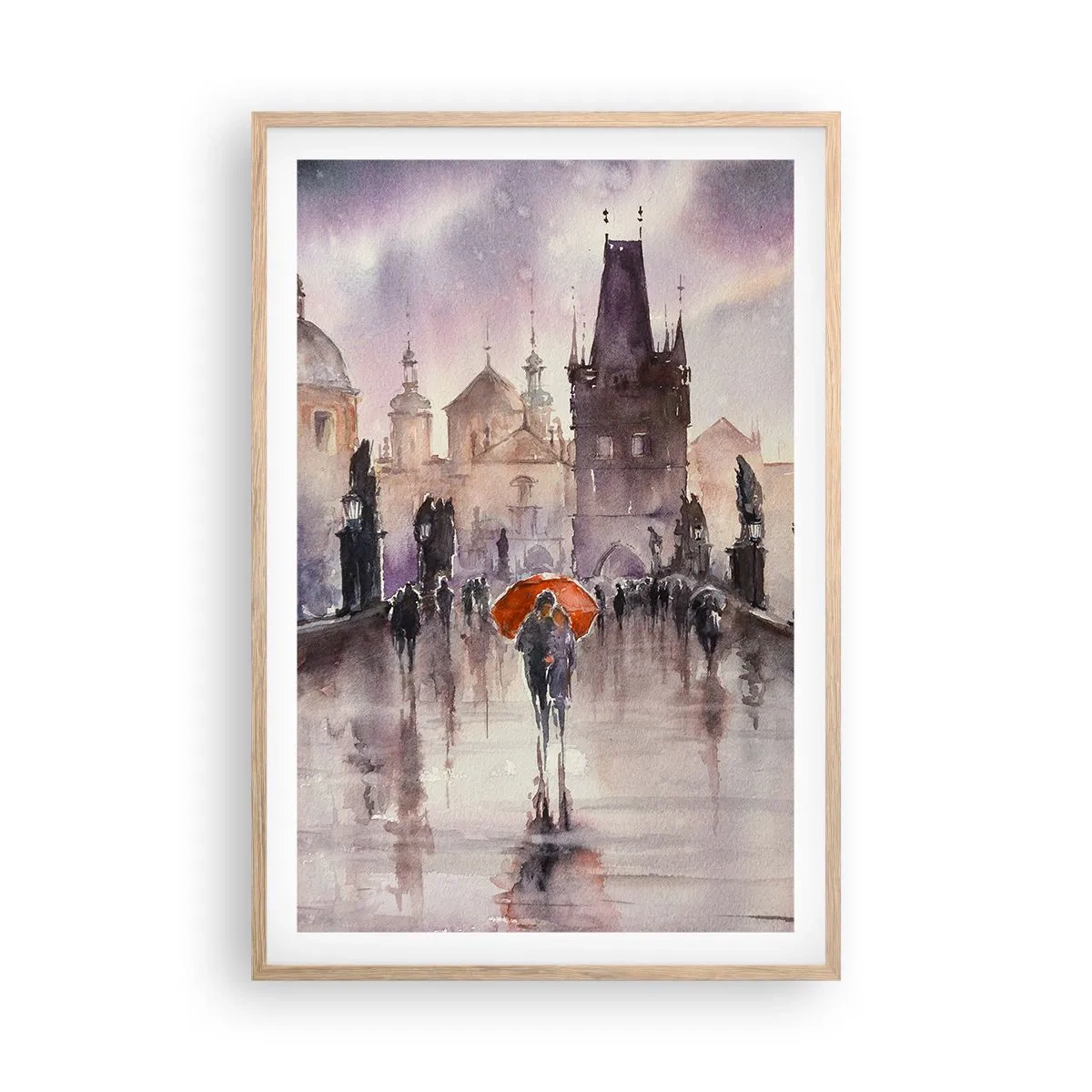 Poster în ramă de stejar deschis - Oamenii nu se schimbă - 61x91 cm