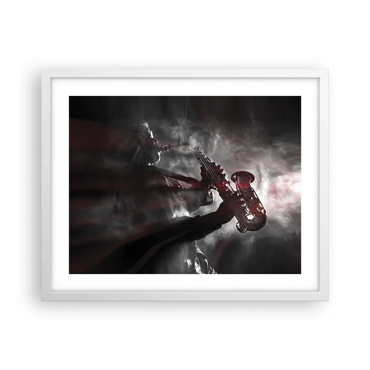 Poster în ramă albă - În aburul jazzului - 50x40 cm