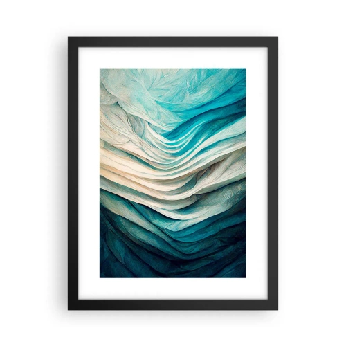 Poster în ramă neagră - Insațiabilitate albastră - 30x40 cm