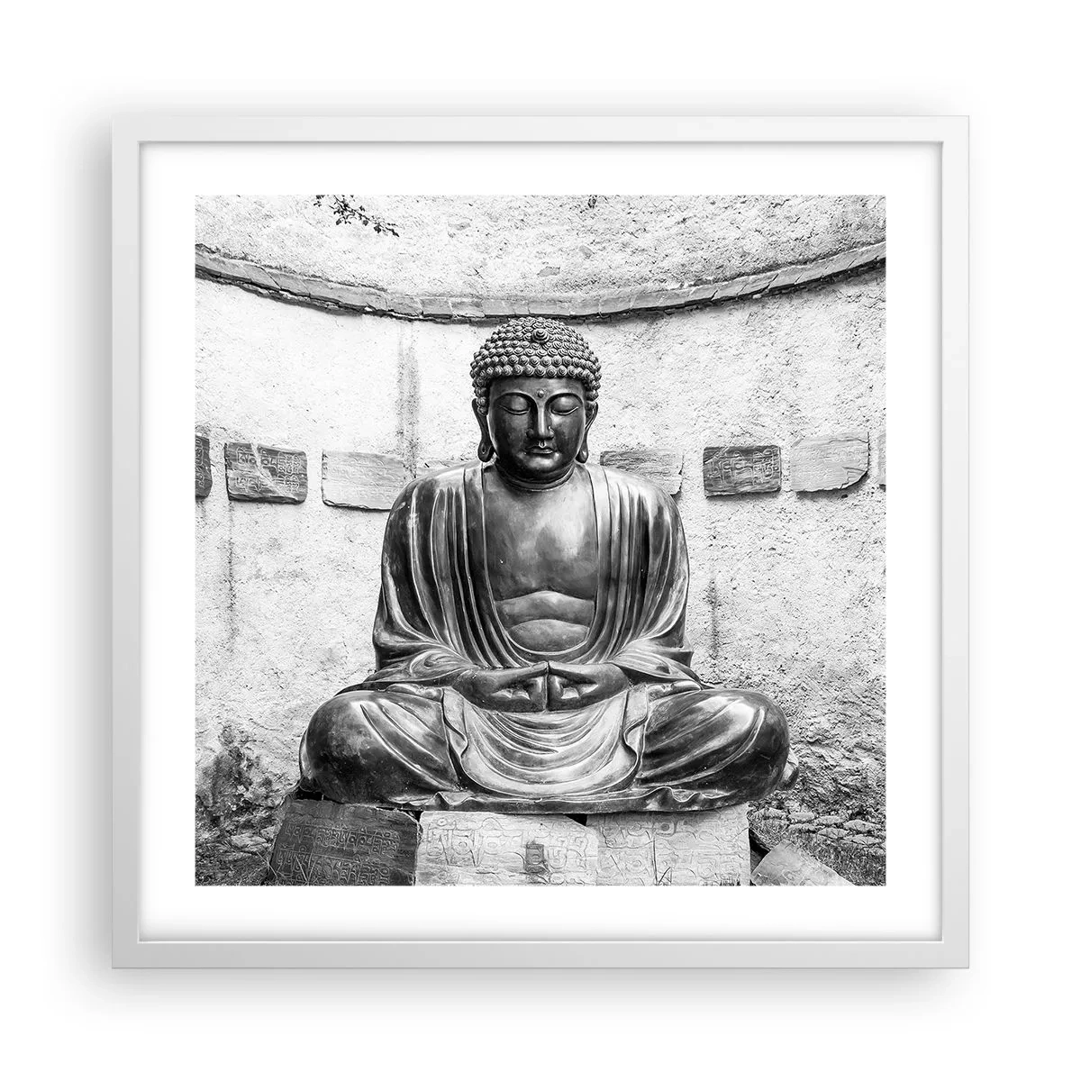 Poster în ramă albă - La sursa păcii - 50x50 cm