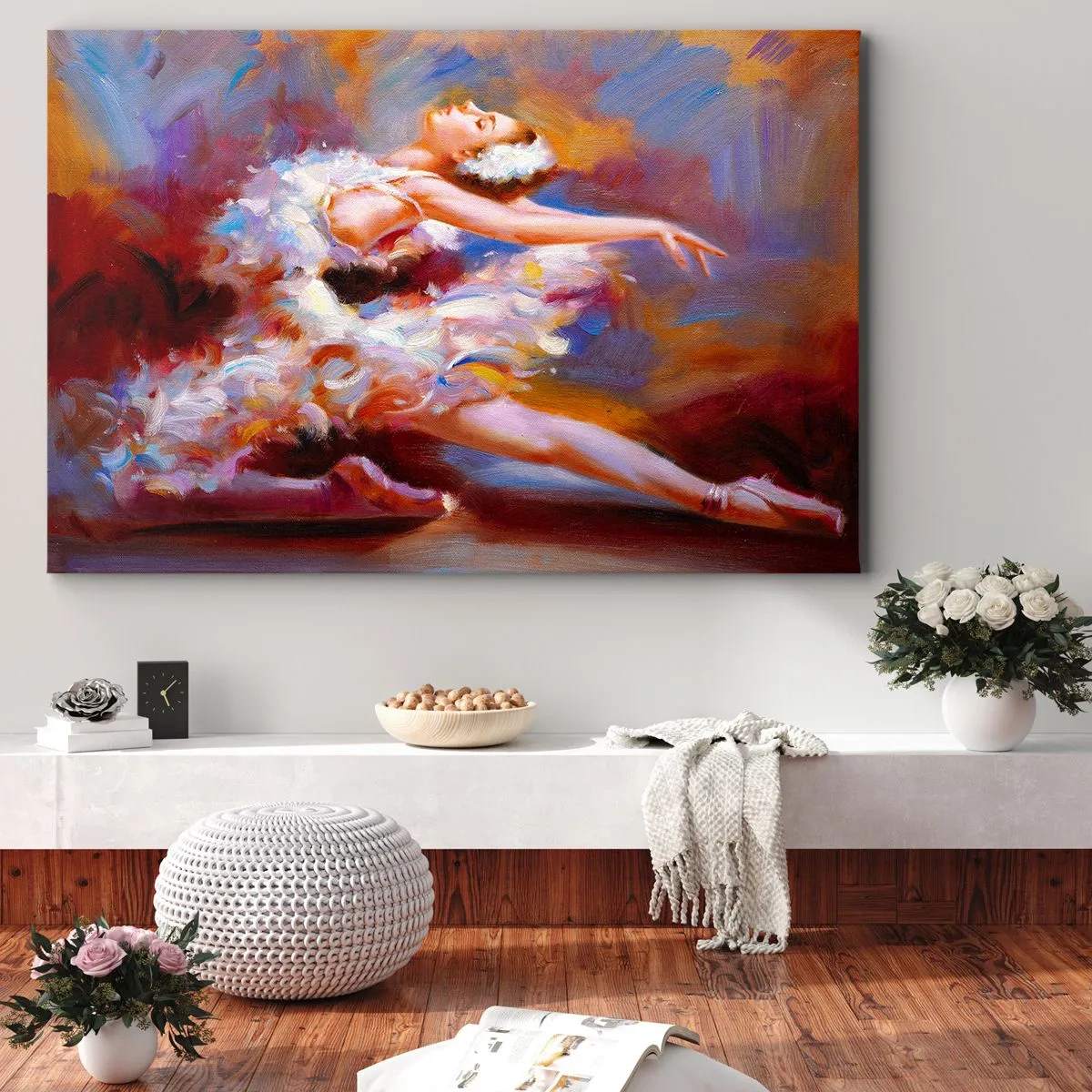 Tablou pe pânză - Harul lebedei - 120x80 cm