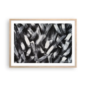 Poster în ramă de stejar deschis - Abstracție în spirit industrial - 70x50 cm
