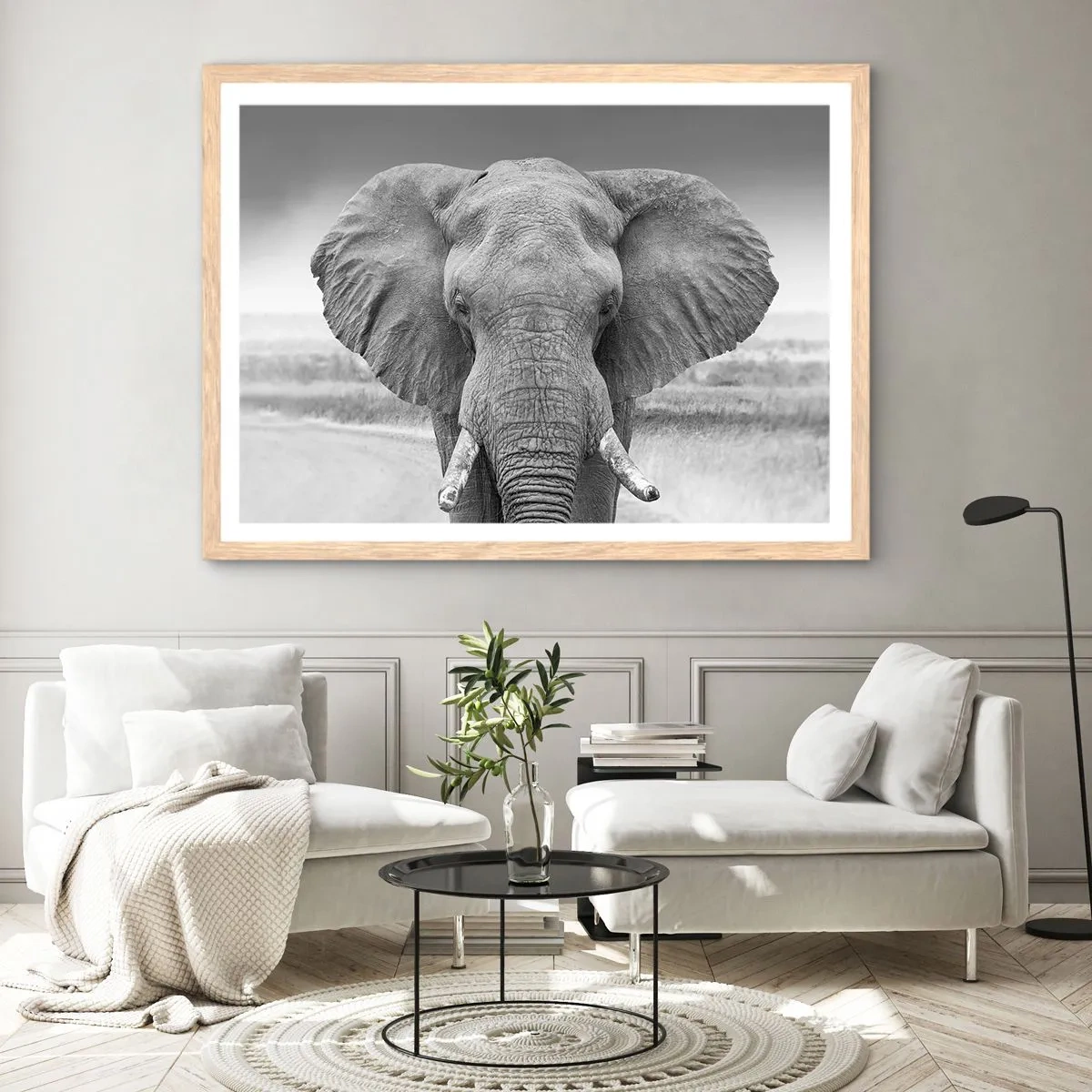 Poster în ramă de stejar deschis - Bun venit în lumea mea - 50x40 cm