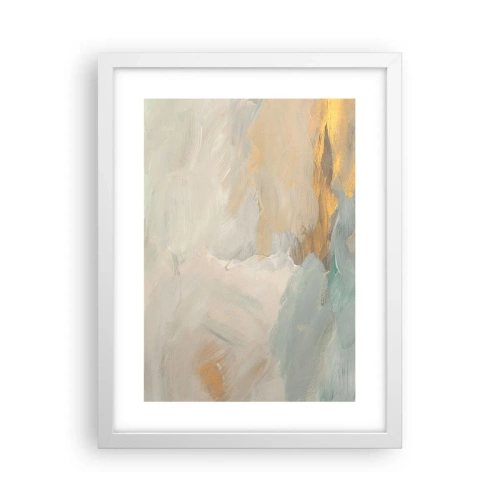 Poster în ramă albă - Abstracție - lumea blândeții - 30x40 cm