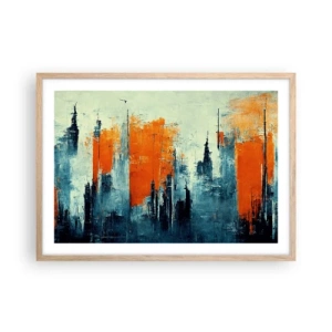 Poster în ramă de stejar deschis - Peisaj modern - 70x50 cm