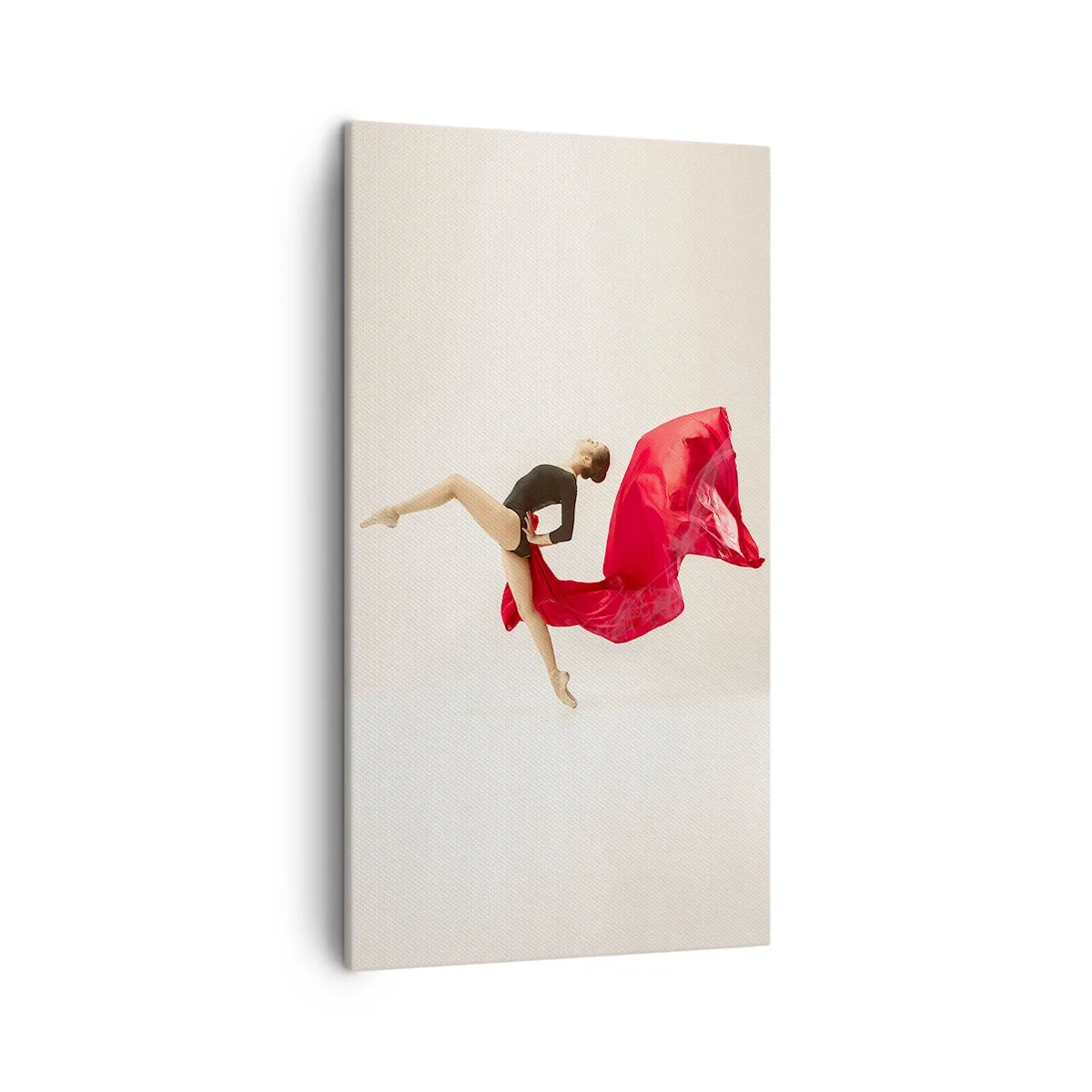 Tablou pe pânză - Roșu și negru - 45x80 cm