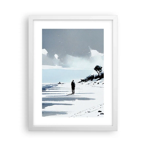 Poster în ramă albă - Singuratic - 30x40 cm