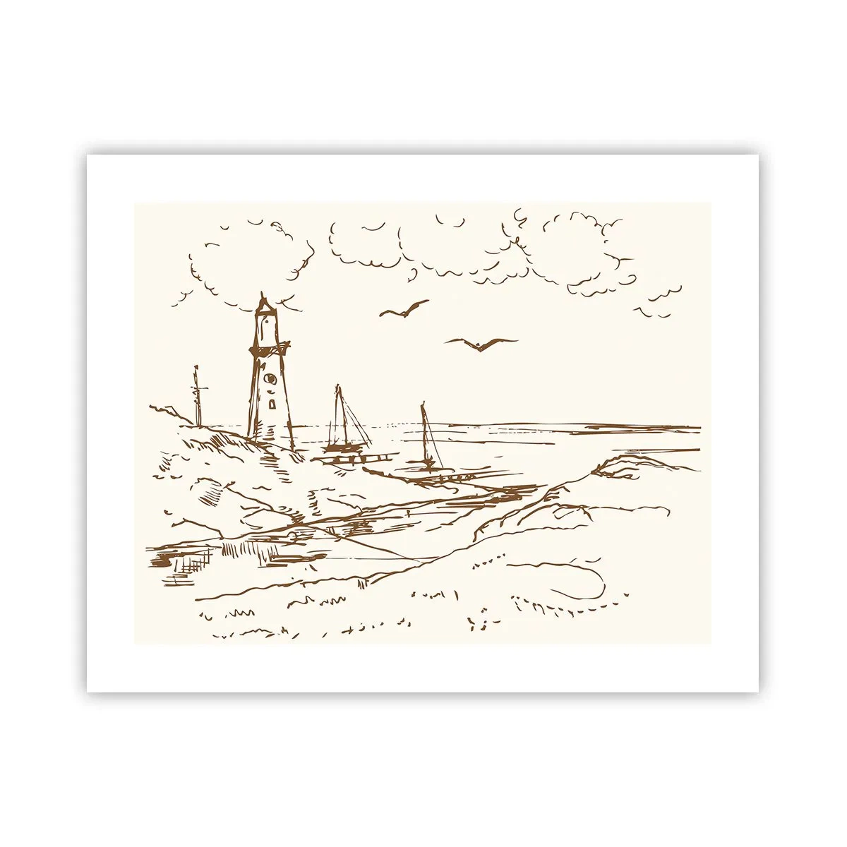 Poster - Schiță de amintiri de vară - 50x40 cm