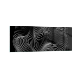 Tablou pe sticlă - Dansul luminii în spațiu - 140x50 cm