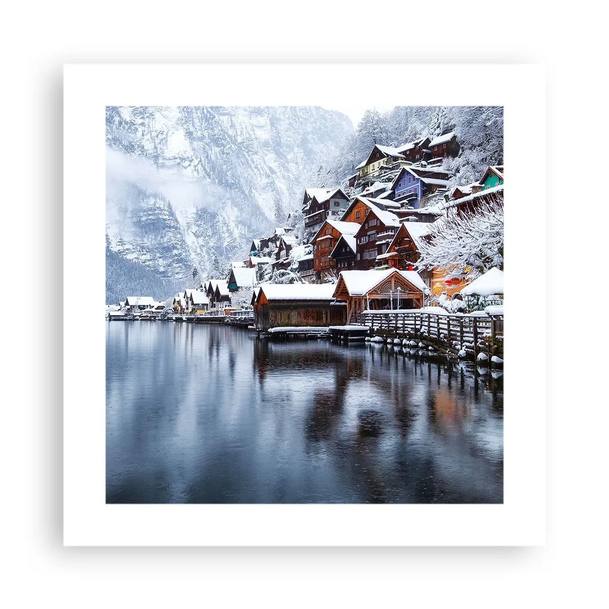 Poster - În decor de iarnă - 40x40 cm