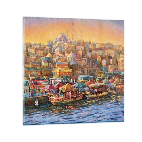 Tablou pe sticlă - O poveste din Istanbul - 30x30 cm