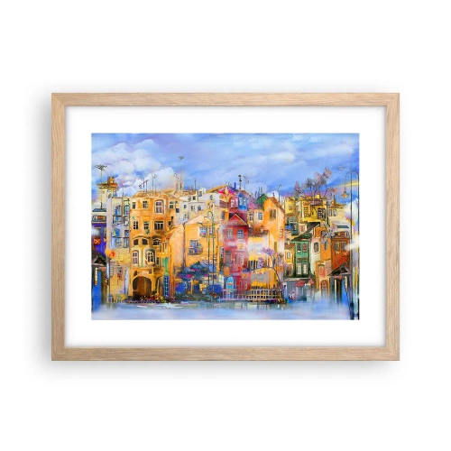 Poster în ramă de stejar deschis - Suntem împreună - 40x30 cm