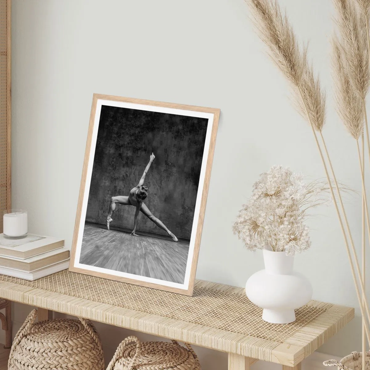 Poster în ramă de stejar deschis - Idealul de echilibru - 30x40 cm