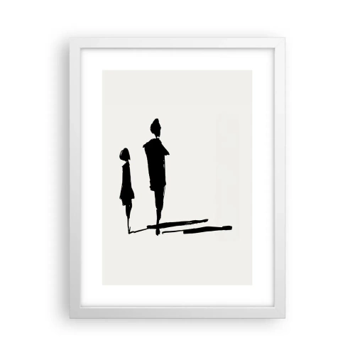 Poster în ramă albă - Cu siguranță împreună? - 30x40 cm
