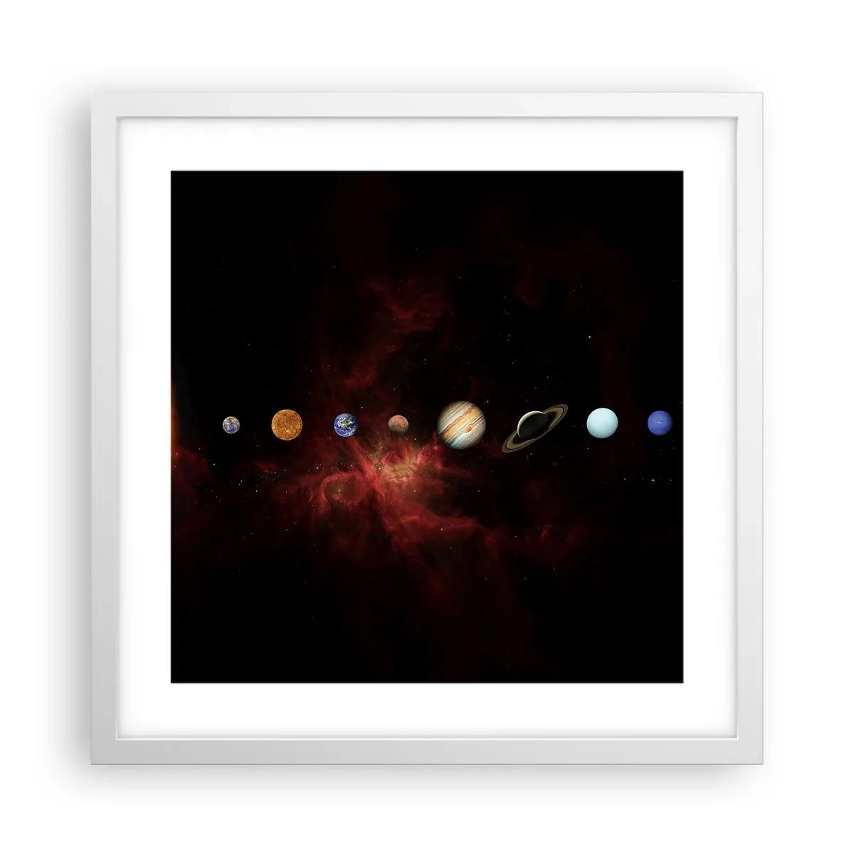 Poster în ramă albă - Cartierul nostru - 40x40 cm