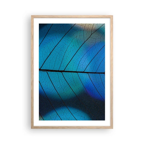 Poster în ramă de stejar deschis - Construcție de finețe - 50x70 cm