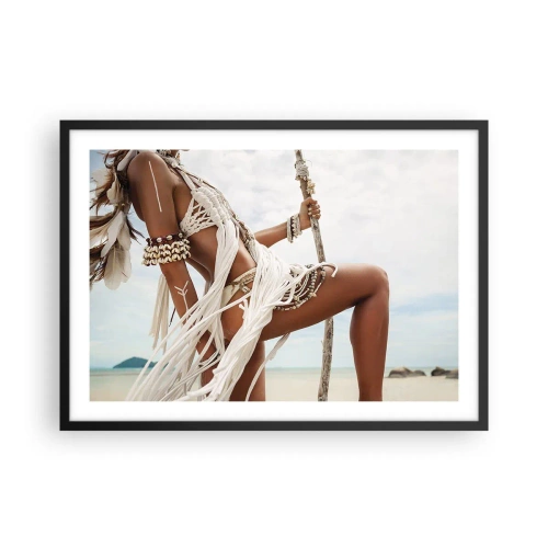 Poster în ramă neagră - Preoteasa Soarelui - 70x50 cm