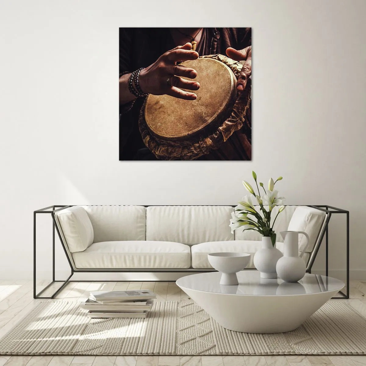 Tablou pe sticlă - În ritmul inimii - 70x70 cm