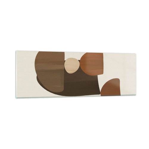Tablou pe sticlă - Compoziție în bronz - 90x30 cm