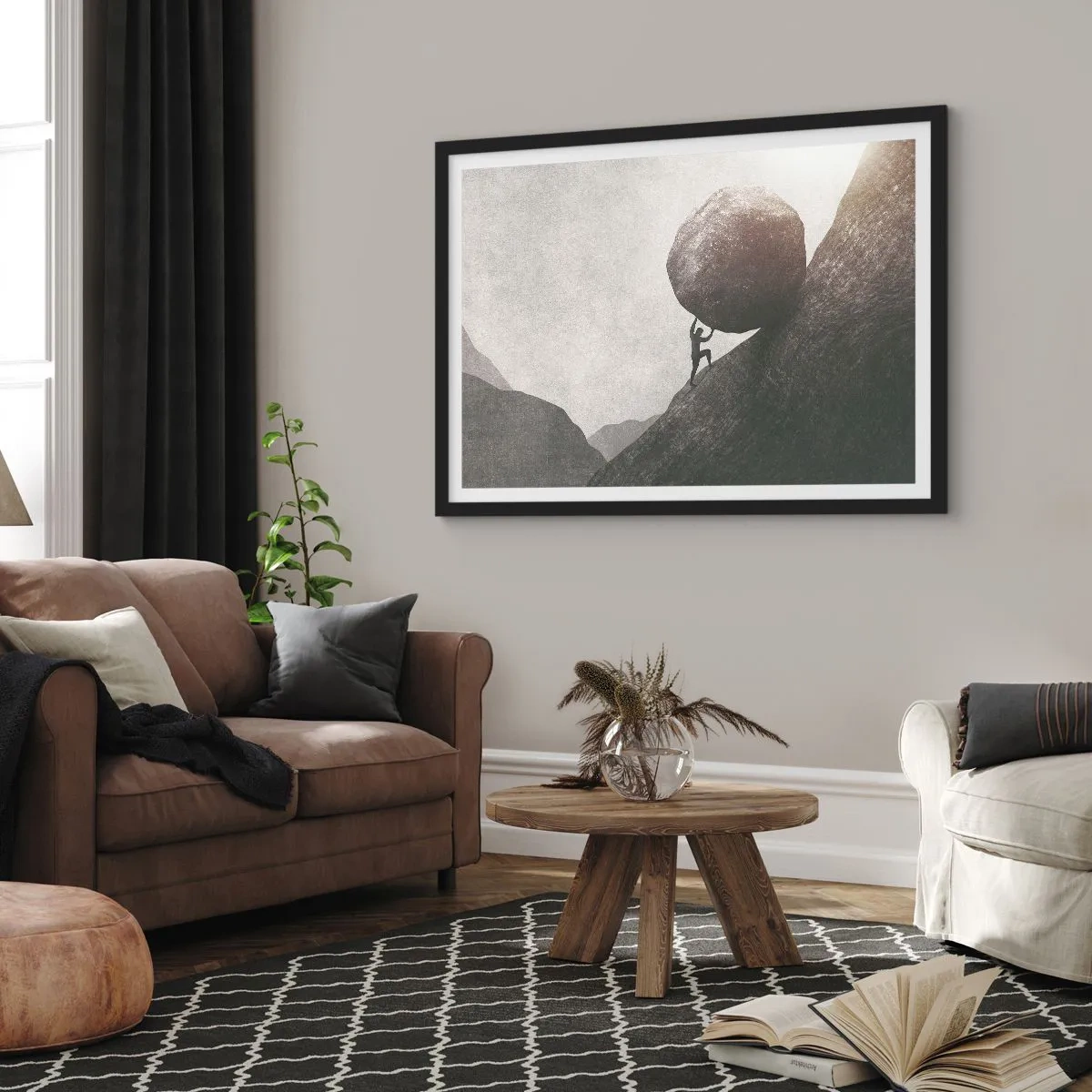 Poster în ramă neagră - Cred, în ciuda așteptărilor - 91x61 cm