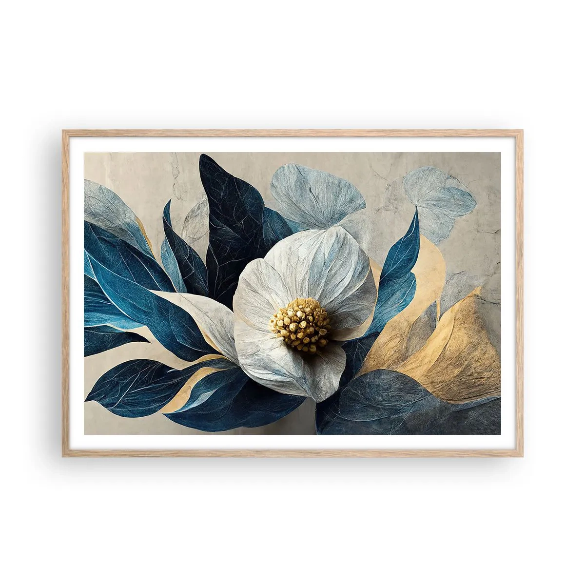 Poster în ramă de stejar deschis - Are o inimă de aur - 100x70 cm