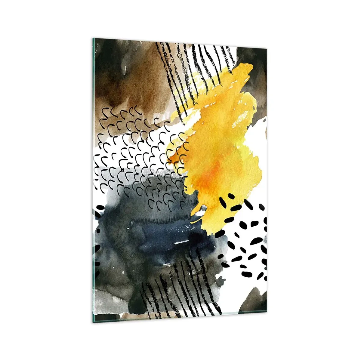 Tablou pe sticlă - O întâlnire a elementelor - 80x120 cm