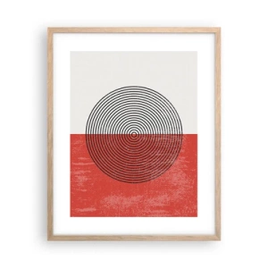 Poster în ramă de stejar deschis - Direct la subiect - 40x50 cm