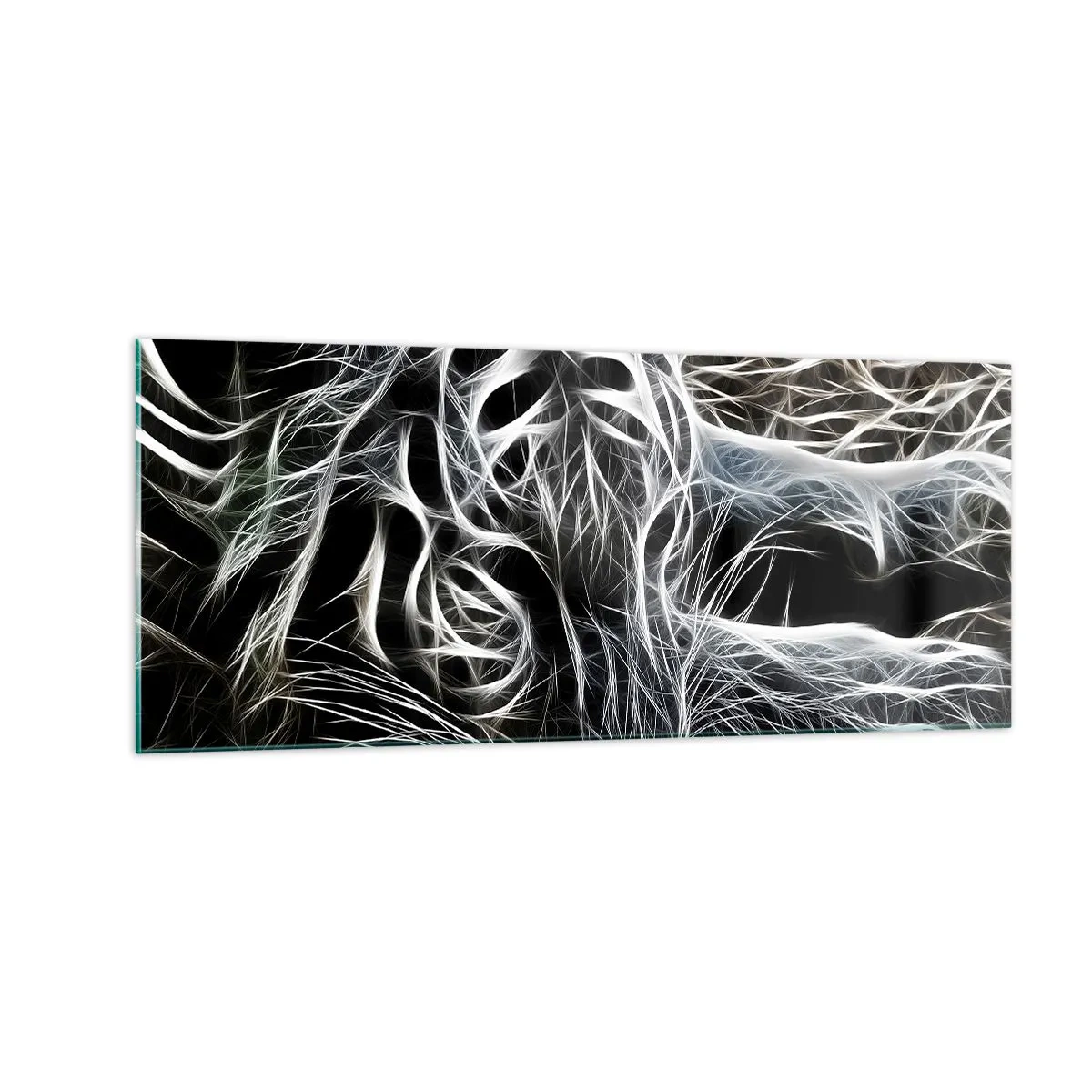 Tablou pe sticlă - Un studiu al lejerității felinelor - 100x40 cm