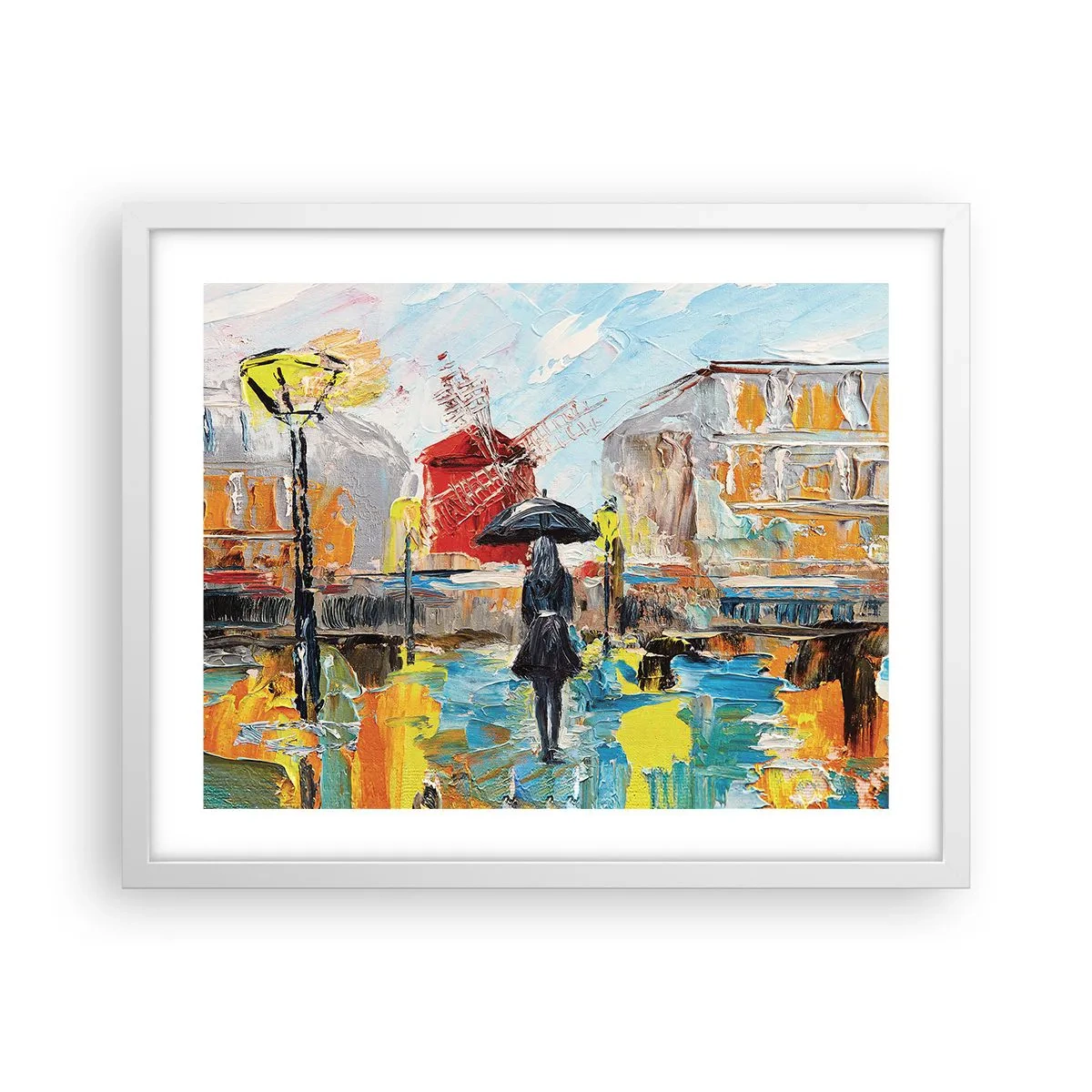 Poster în ramă albă - Legende pariziene - 50x40 cm