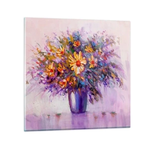 Tablou pe sticlă - Miroase dulce, arată dulce - 30x30 cm