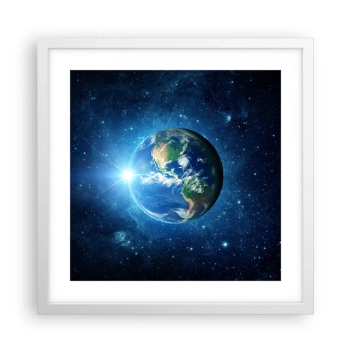 Poster în ramă albă - Suntem în ceruri - 40x40 cm