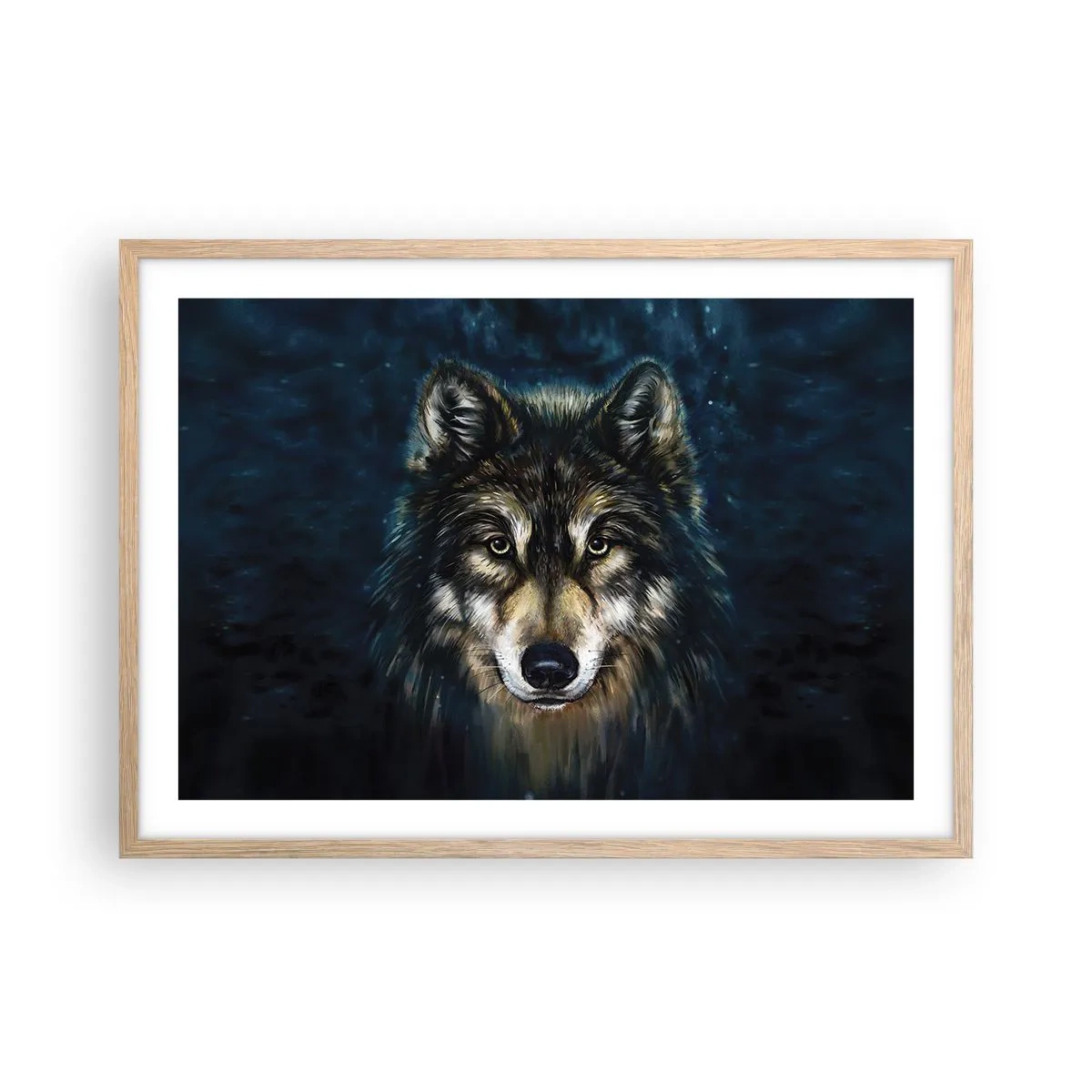 Poster în ramă de stejar deschis - Alfa? Și omega - 70x50 cm