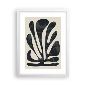 Poster în ramă albă - Abstracție cu mai multe degete - 30x40 cm