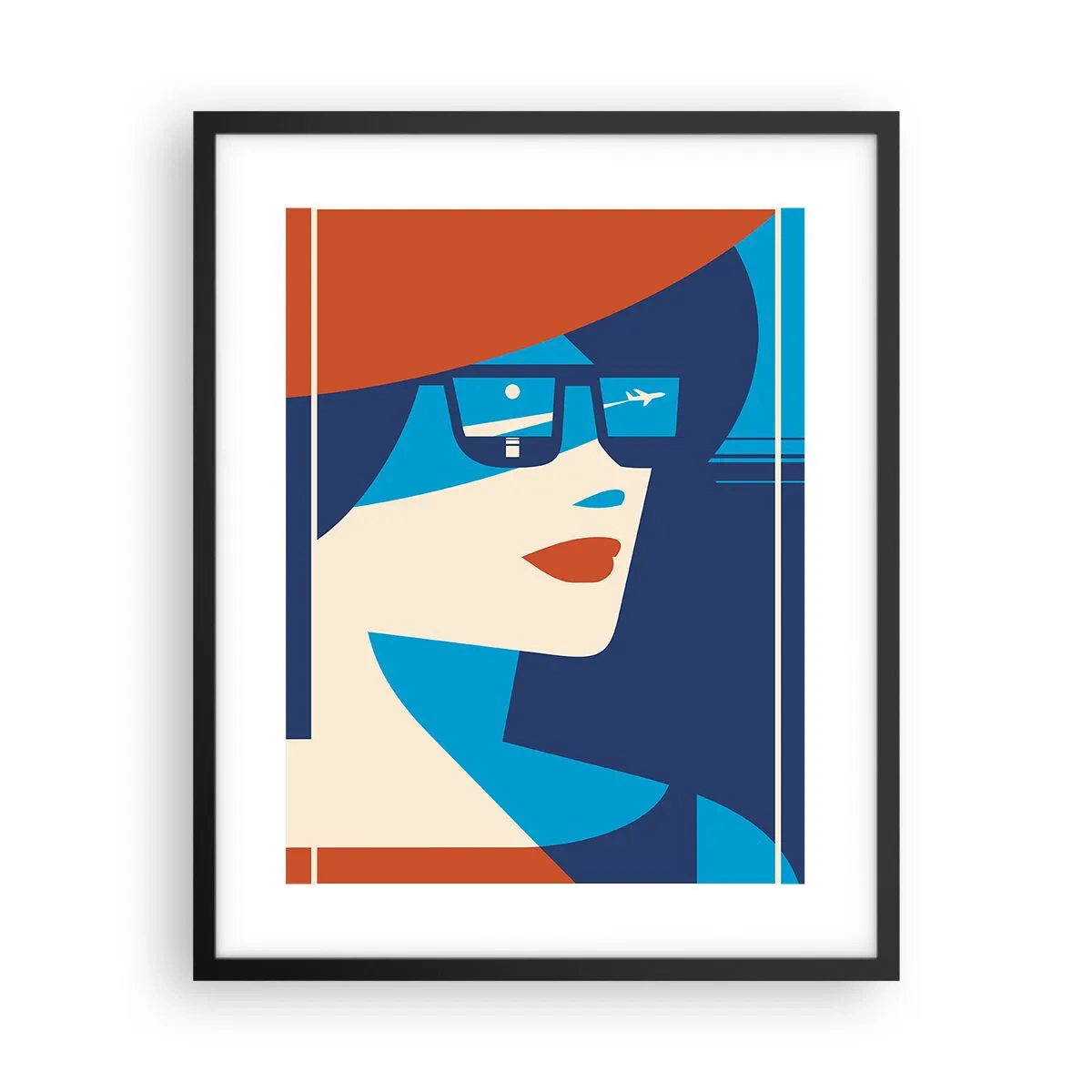 Poster în ramă neagră - Călătorie în vacanță - 40x50 cm