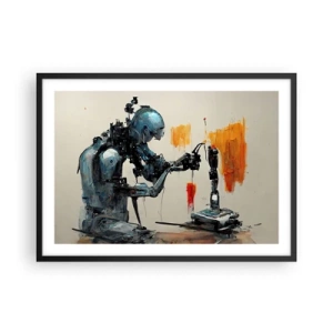 Poster în ramă neagră - Vine ziua de mâine..... - 70x50 cm