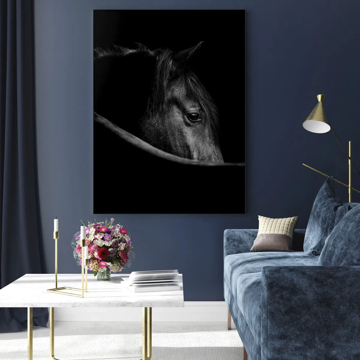 Tablou pe sticlă - Prințul negru - 50x70 cm