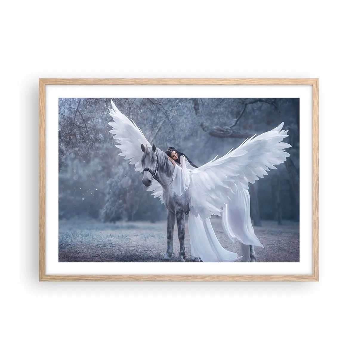 Poster în ramă de stejar deschis - Moment inspirat - 70x50 cm