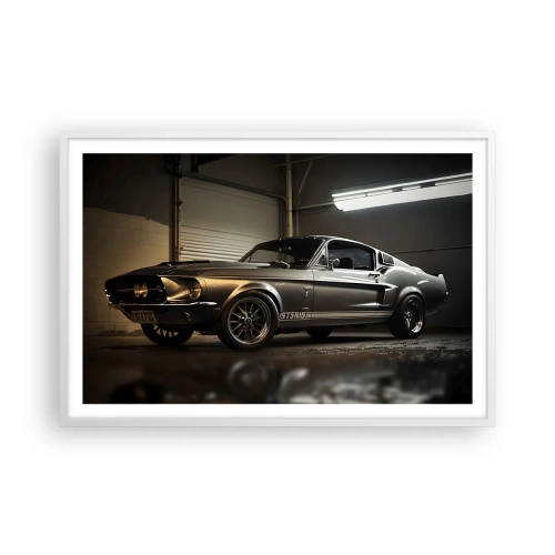 Poster în ramă albă - Înapoi în trecut - 91x61 cm