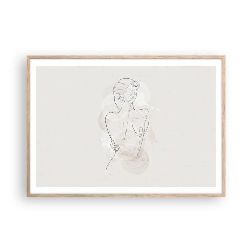 Poster în ramă de stejar deschis - Ca un instrument sensibil - 100x70 cm