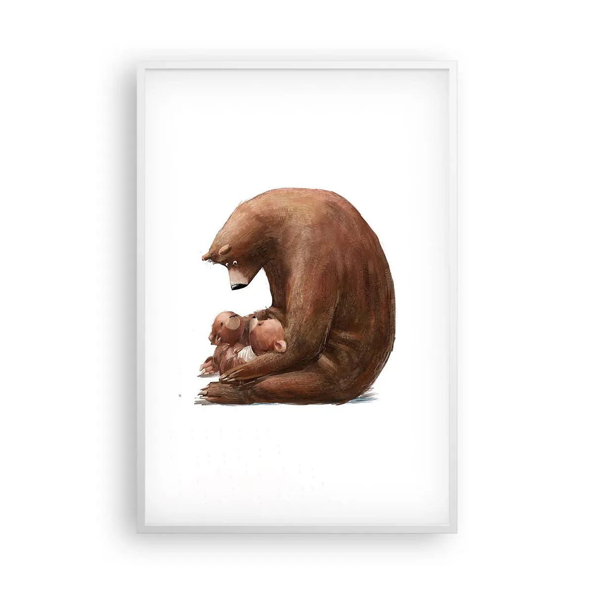 Poster în ramă albă - Vise plăcute, copii - 61x91 cm