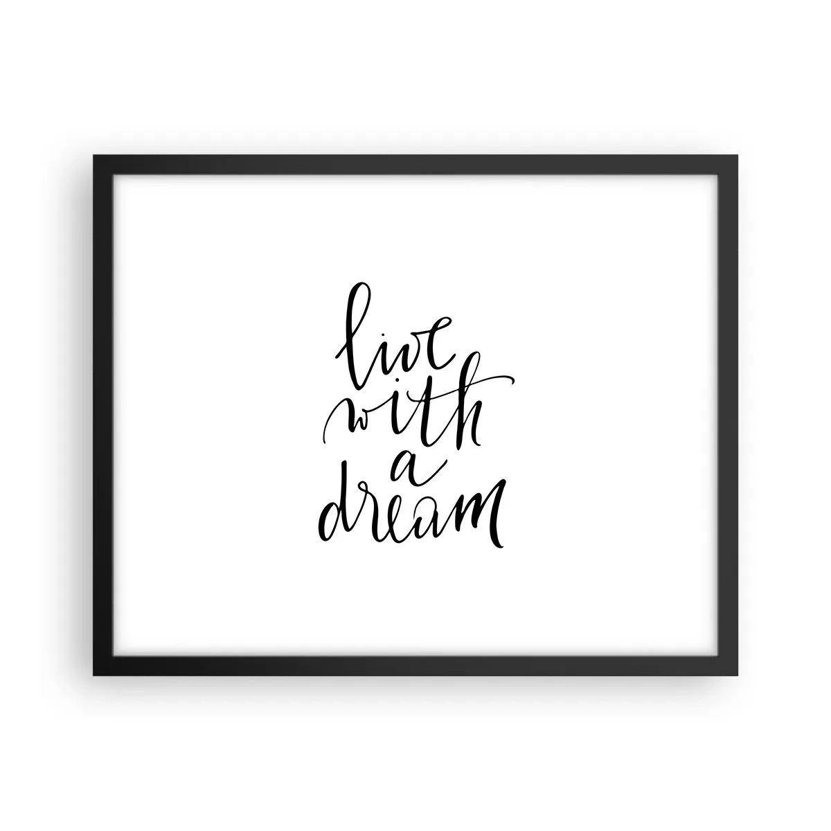 Poster în ramă neagră - Of course - 50x40 cm